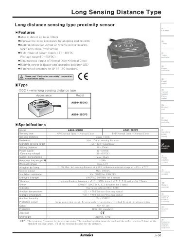 Download Autonics AS Series Technical Data Sheet - Automation ...