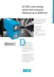 DT 200: Laser analog sensor that measures distances up to 2000 mm
