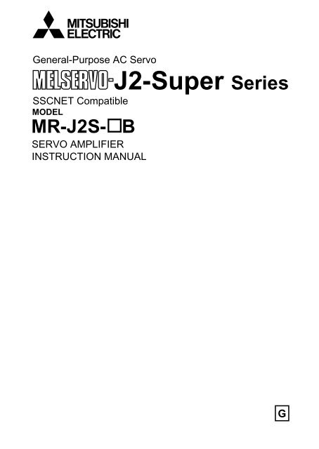MR-J2S-B Instruction Manual - Automation Systems and Controls