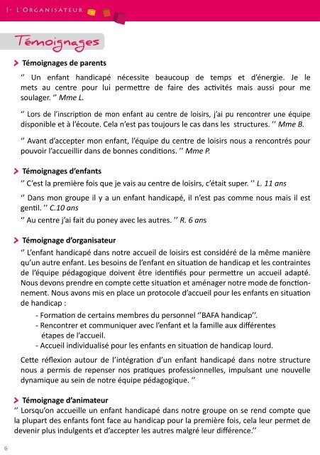 L'accueil des enfants handicapÃ©s - Les services de l'Ãtat dans l'Yonne