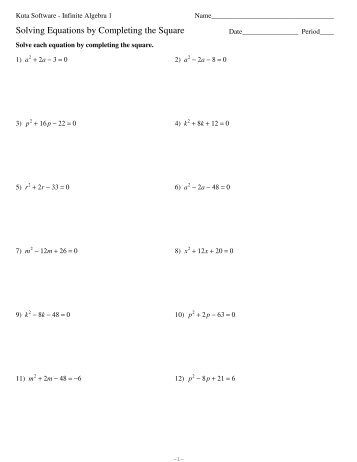 Solving Completing Square