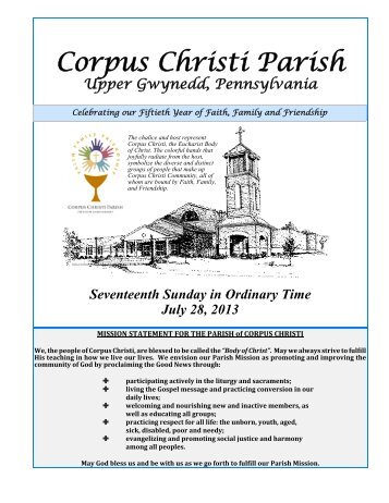 Week of July 28 - Corpus Christi Catholic Community