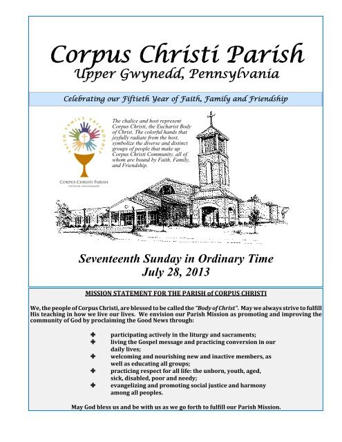 Week of July 28 - Corpus Christi Catholic Community