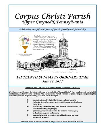 Week of July 14 - Corpus Christi Catholic Community