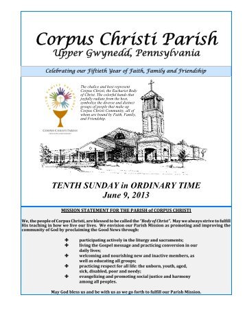 Week of June 9 - Corpus Christi Catholic Community