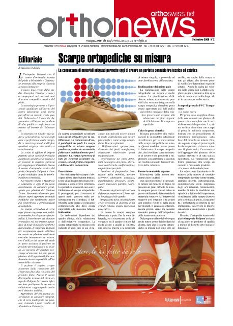 magazine di informazione scientifica - orthoswiss