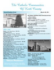 March 20, 2011 - Keith County Catholic Community