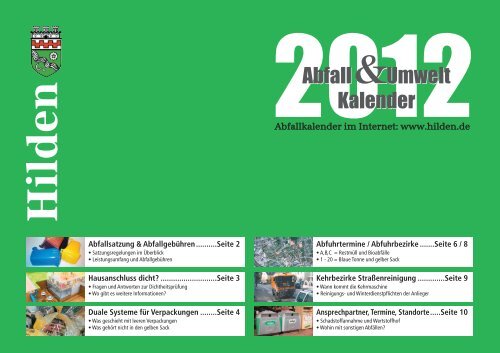 Hilden Abfallkalender 2012 - Awista