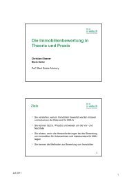 Folien zum Referat «Die Immobilien-Bewertung in Theorie - vebmedia