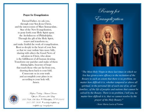 Rosary for Evangelization - Office for the New Evangelization