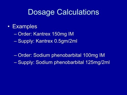 Dosage Calculations for EMS Providers