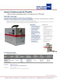 Akku-hydraulische Pumpe Battery-operated hydraulic Pump