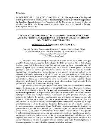 ReferÃªncia QUINTILIANO, M. H.; PARANHOS DA COSTA ... - ETCO