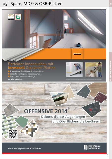 Holzwerkstoffkatalog Großhandel 2015