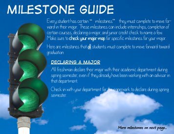Milestone guide (including plans for graduation, declaration of major ...