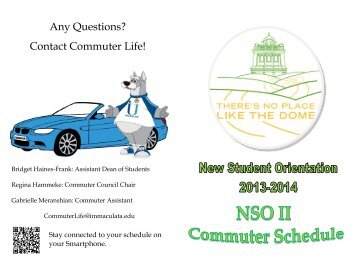 to view the 2013 NSO 2 Commuter Schedule