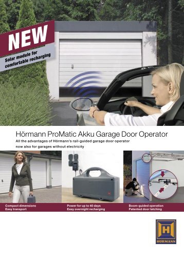 ProMatic Akku Garage Door Operator - AGD Systems