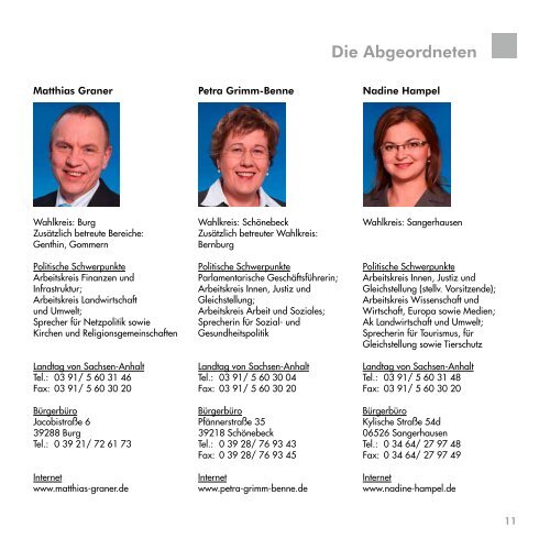 Die SPD-Fraktion im Landtag von Sachsen-Anhalt, 6. Legislaturperiode 2011-2016