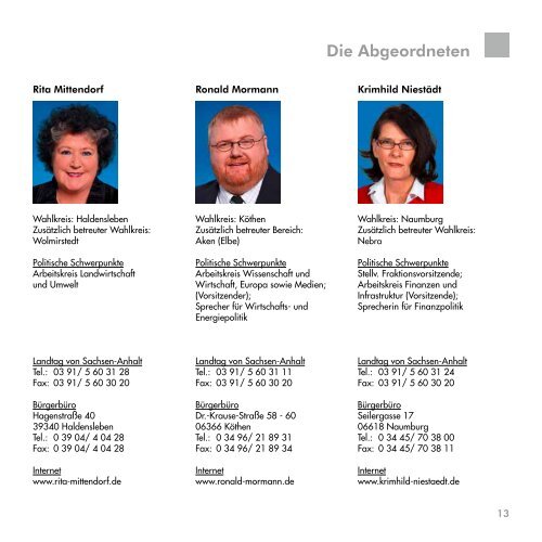 Die SPD-Fraktion im Landtag von Sachsen-Anhalt, 6. Legislaturperiode 2011-2016