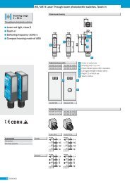 WS/WE 9 Laser Through-beam photoelectric switches, Teach-in ...