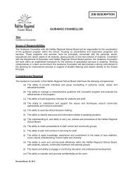 guidance counsellor job description - Halifax Regional School Board