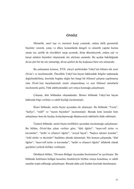 Vahyî Divanı ve İncelenmesi -  e-Kitap - Kültür ve Turizm Bakanlığı