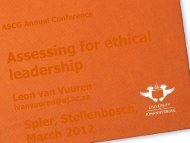 Assessing for ethical leadership - ACSG