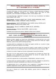 extrait du registre des deliberations du conseil municipal