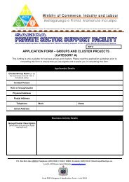 application form - Ministry of Commerce, Industry and Labour