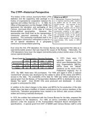 Historical Overview - Census Data for Transportation Planning: TRB ...