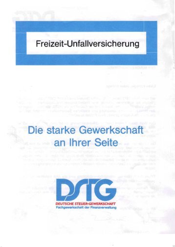 Auszug aus dem Versicherungsvertrag - DSTG-SH