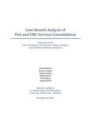 Fire Services Consolidation CBA Final Report - City of Fitchburg