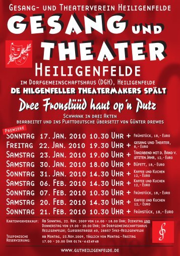 Dree FronslÃ¼Ã¼d haut op'n Putz - und Theaterverein Heiligenfelde