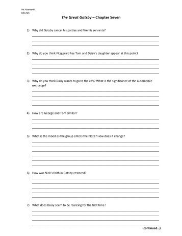 the great gatsby chapters 3 and 4 vocabulary prodigal adj