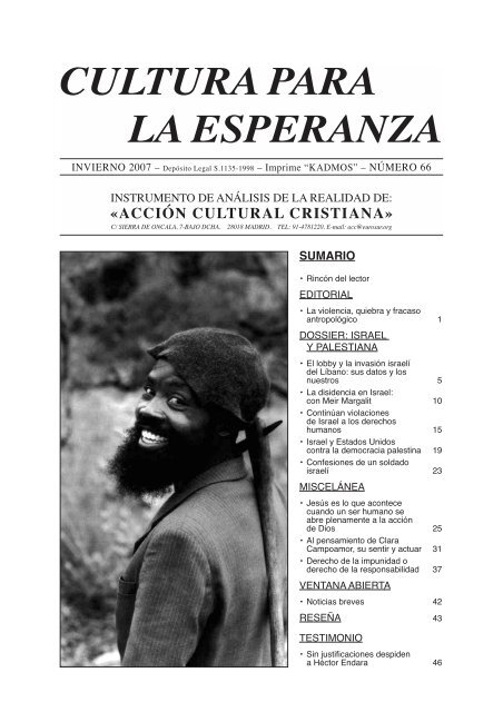 CULTURA PARA LA ESPERANZA - Acción Cultural Cristiana