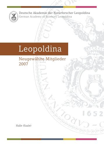 Neu gewählte Mitglieder 2007 (pdf) - Leopoldina