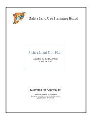 Sahtu Land Use Plan - Mackenzie Valley Land and Water Board
