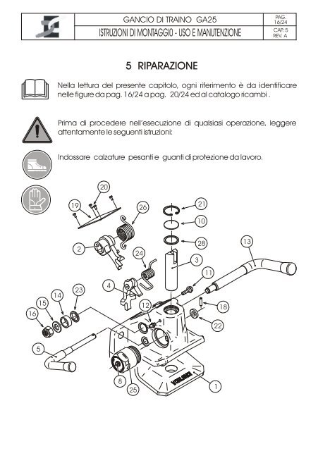 Gancio di traino GA25 Drawbar coupling GA25 Crochet d ... - Orlandi