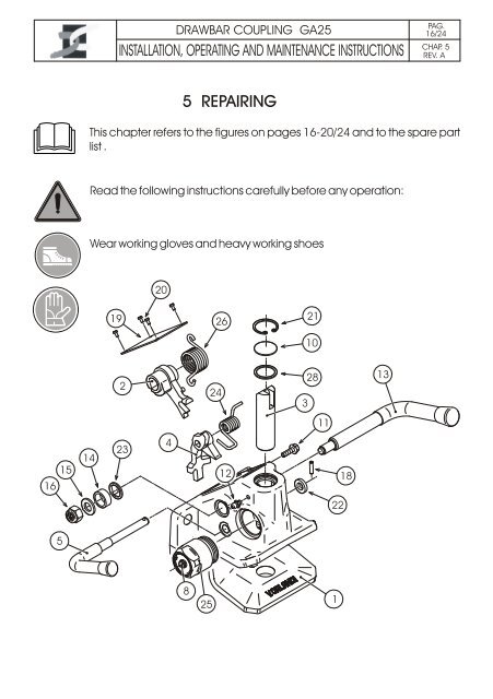 Gancio di traino GA25 Drawbar coupling GA25 Crochet d ... - Orlandi