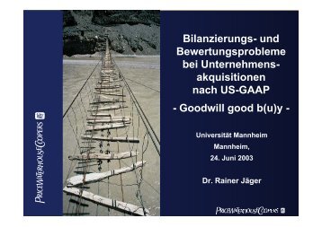 Dr. Rainer Jäger (PwC Deutsche Revision, 24.06.2003