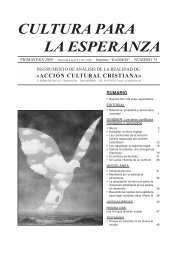 CULTURA PARA LA ESPERANZA - Acción Cultural Cristiana