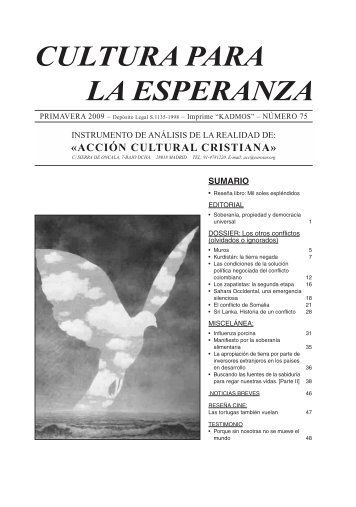 CULTURA PARA LA ESPERANZA - Acción Cultural Cristiana