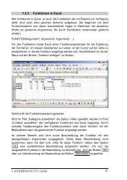 1.3.5 Funktionen in Excel - KINDERMANN TCV