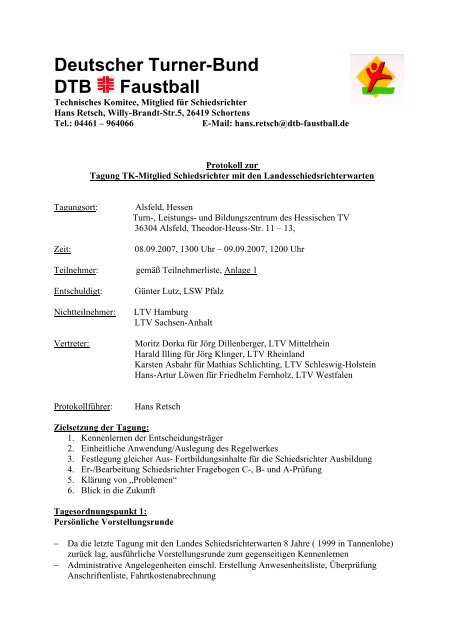 Deutscher Turner Bund Dtb Faustball