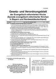 Gesetz- und Verordnungsblatt der Evangelisch-reformierten Kirche