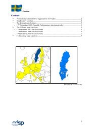 Sweden Contents - CDSP