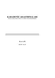 K ara M - Karadeniz AraÅŸtÄ±rmalarÄ± Merkezi