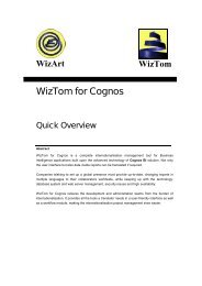 WizTom for the Web - cognos user group