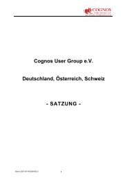 SATZUNG - cognos user group