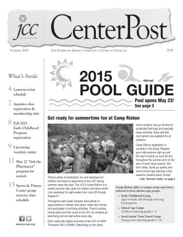 2015 Pool Guide and Summer CenterPost